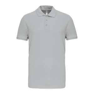 POLO PIQUÉ HOMEM M/M 3 BOT CINZA CLARO K239